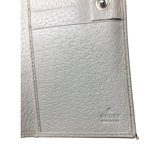 Gucci GG Canvas Beige and White Leather Double Layer Long Wallet - Picture 13 of 16